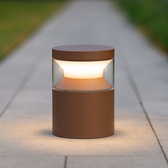 Ideal lux boeing pt h015 lampioncino da giardino marrone led 14w 3000k Ideal lux boeing pt h015 lampioncino da giardino marrone led 14w 3000k