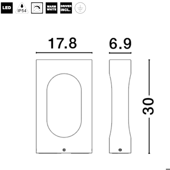 Lampioncino moderno antracite led 13w 3000k da giardino Lampioncino moderno antracite led 13w 3000k da giardino