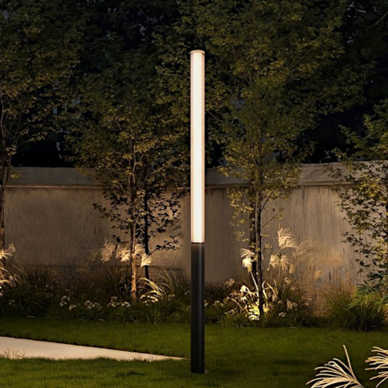 Lampione alto moderno tubolare led 43w 3000k per giardino