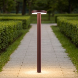 Lampione per giardini moderni led 5w 3000k corten
