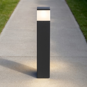 Lampione per giardino h80 cm moderno a rettangolo