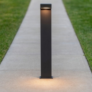Visualizza i dettagli per Lampioncino nero da giardino led 13w 3000k design moderno Lampioncino nero da giardino led 13w 3000k design moderno