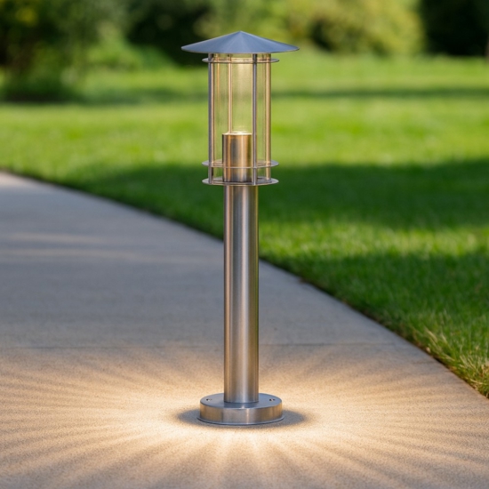 Paletto da esterno giardino acciaio inox lisio eglo