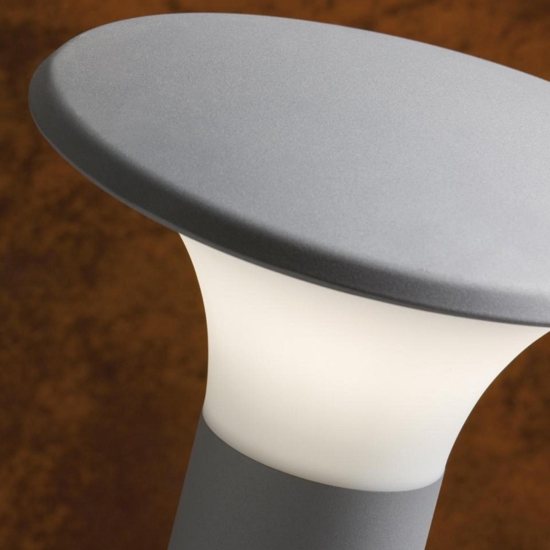Lampione da giardino design moderno grigio 70cm ip44