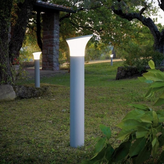 Lampione da giardino design moderno grigio 70cm ip44