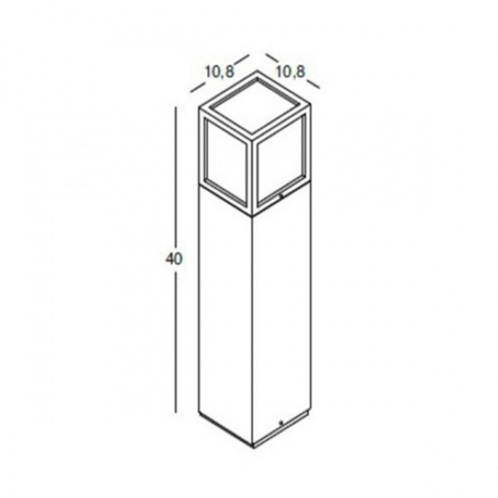 Lampione da esterno moderno led 8w 3000k ip54 antracite