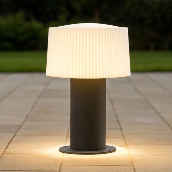 Lampioncino moderno per giardino design antracite