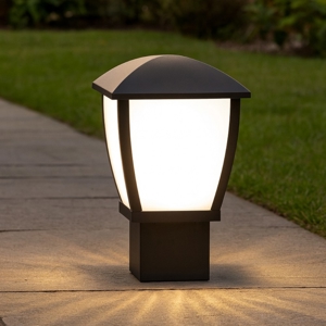 Lampione basso da esterno giardino forma lanterna ip44 antracite