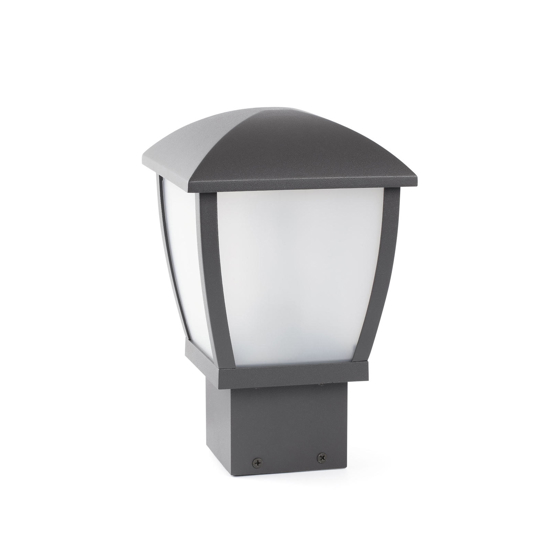 Lampione basso da esterno giardino forma lanterna ip44 antracite Lampione basso da esterno giardino forma lanterna ip44 antracite