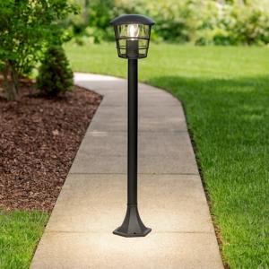 Eglo aloria lampione da giardino nero ip44 per esterni