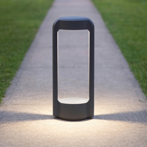 Gea luce eurus lampione da giardino led 4000k antracite h30 cm