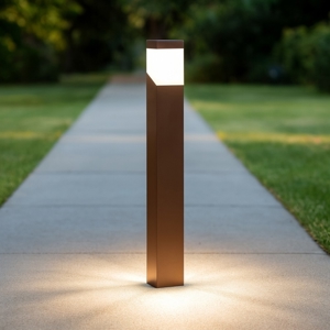 Gea luce sury lampione da giardino design moderno marrone