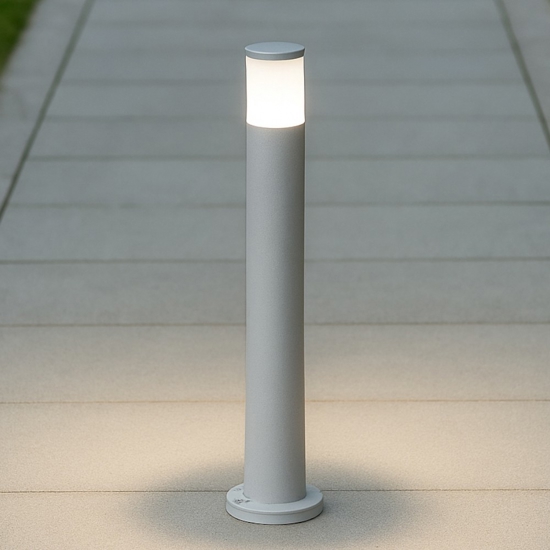 Atena pt1 grigio ideal lux lampione da esterno giardino cilindro Atena pt1 grigio ideal lux lampione da esterno giardino cilindro