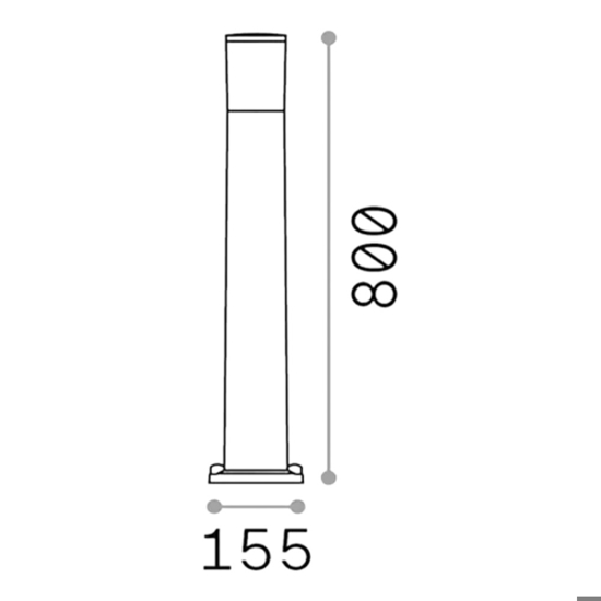 Atena pt1 grigio ideal lux lampione da esterno giardino cilindro Atena pt1 grigio ideal lux lampione da esterno giardino cilindro