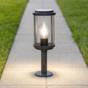 Lampioncino da giardino antracite forma di lanterna fp