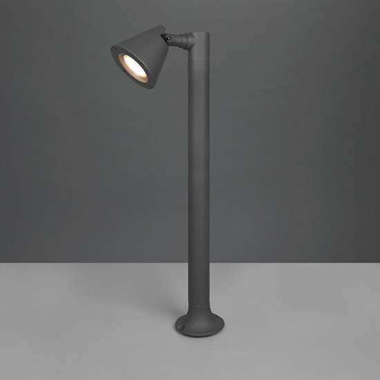 Lampione da giardino moderno luce orientabile antracite Lampione da giardino moderno luce orientabile antracite