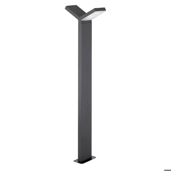 Lampione da giardino moderno antracite led 2x6w 3000k Lampione da giardino moderno antracite led 2x6w 3000k