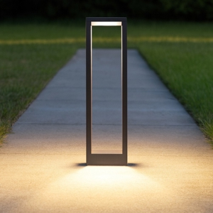 Lampione design moderno da giardino grigio led 7w 3000k