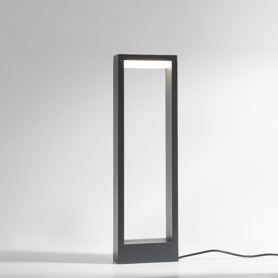 Lampione design moderno da giardino grigio led 7w 3000k