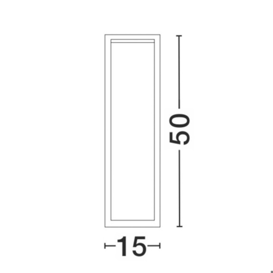Lampione design moderno da giardino grigio led 7w 3000k