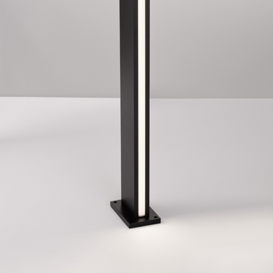 Lampione rettangolare nero moderno led 12w 3000k per esterno Lampione rettangolare nero moderno led 12w 3000k per esterno