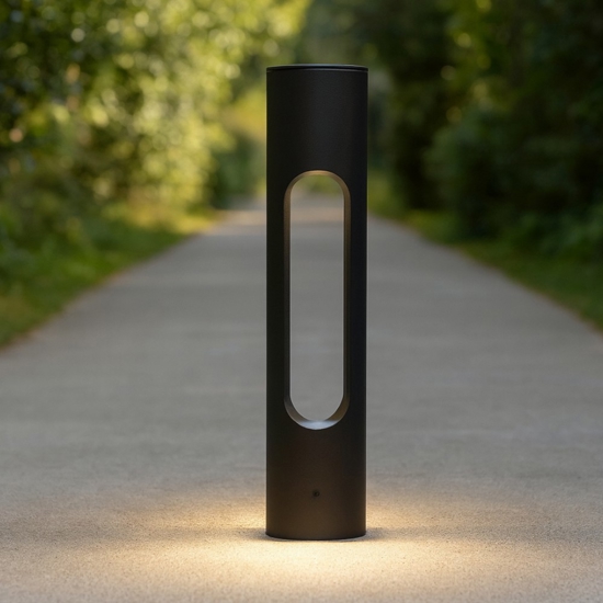 Lampioncino moderno nero led 10w 3000k per giardino Lampioncino moderno nero led 10w 3000k per giardino