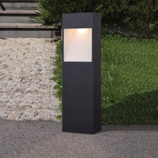 Eglo manfria lampioncino da giardino moderno led 10w 3000k antracite