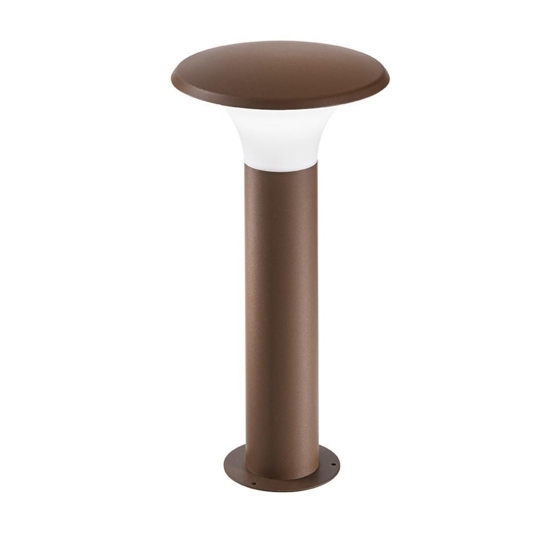 Lampione moderno da giardino marrone corten gea luce Lampione moderno da giardino marrone corten gea luce