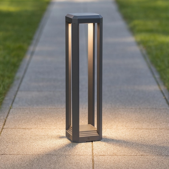 Lampione da giardino gea luce led 13w antracite ip65 4000k h50 cm Lampione da giardino gea luce led 13w antracite ip65 4000k h50 cm