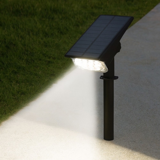 Lampione solare da giardino led 4w 6000k con picchetto