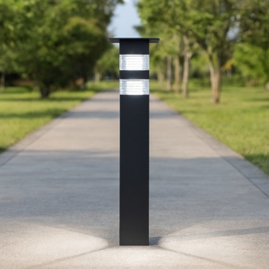 Lampione da giardino solare nero moderno 6000k