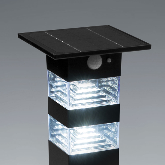 Lampione da giardino solare nero moderno 6000k
