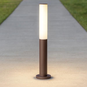 Ideal lux etere pt lampione led 10w 4000k da giardino marrone