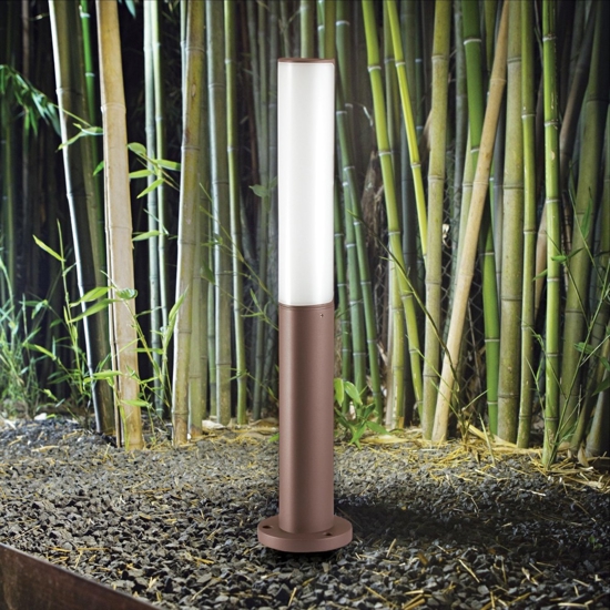 Ideal lux etere pt lampione led 10w 4000k da giardino marrone Ideal lux etere pt lampione led 10w 4000k da giardino marrone