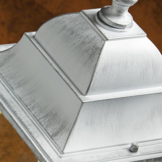 Lampione classico da giardino bianco argento fp