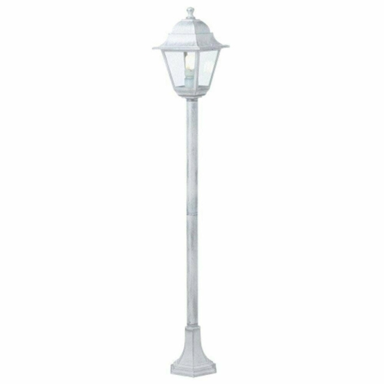 Lampione classico da giardino bianco argento fp