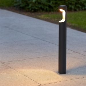 Lampione moderno per giardino grafite 80cm led 9w 3000k ip54