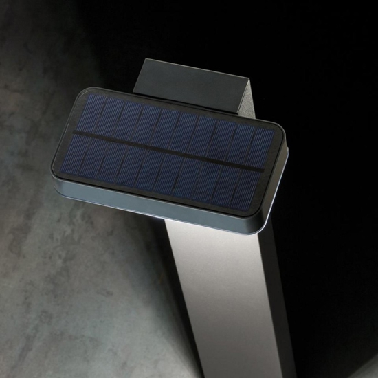 Lampione solare grigio da giardino led 4000k design moderno