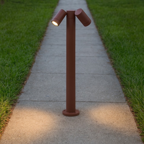 Lampione marrone luci orientabili da giardino gea luce Lampione marrone luci orientabili da giardino gea luce