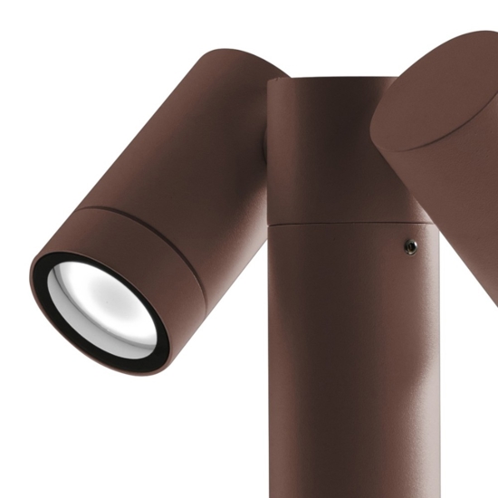 Lampione marrone luci orientabili da giardino gea luce Lampione marrone luci orientabili da giardino gea luce