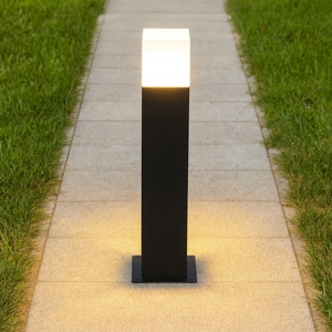 Lampioncino moderno per giardini nero fp