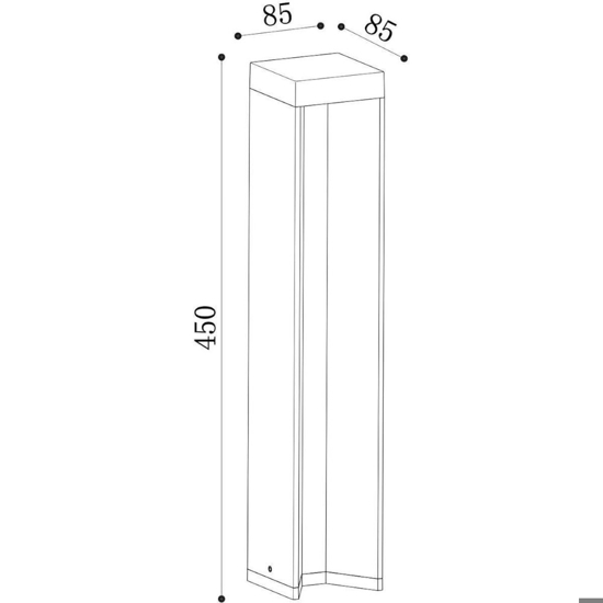 Maytoni lampioncino da giardino essen antracite led 9w 4000k Maytoni lampioncino da giardino essen antracite led 9w 4000k