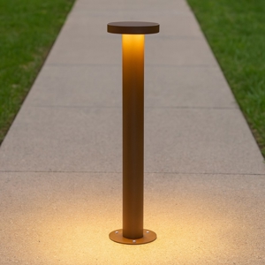 Lampione da giardino 60cm marrone led 7w 4000k moderno