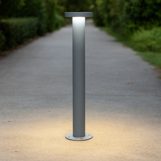 Lampione grigio da giardino led 7w 4000k design moderno