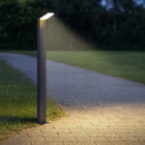 Style pt h100 lampione da giardino led 9w 4000k antracite ideal lux