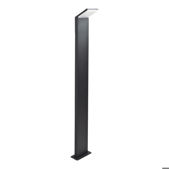 Style pt h100 lampione da giardino led 9w 4000k antracite ideal lux