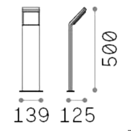 Style pt h050 3000k ideal lux lampioncino bianco da giardino Style pt h050 3000k ideal lux lampioncino bianco da giardino