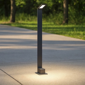 Ideal lux lampione da giardino agos pt h80 4000k nero