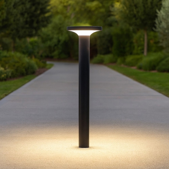 Linea light bond lampione da giardino ip65 nero led 3000k h80 cm