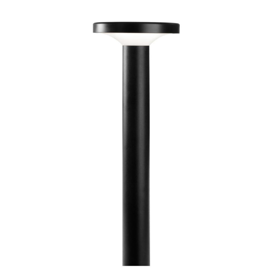 Linea light bond lampione da giardino ip65 nero led 3000k h80 cm